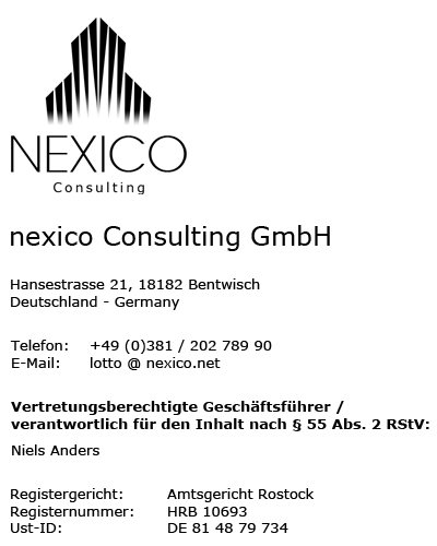 Impressum der Firma nexico Consulting GmbH